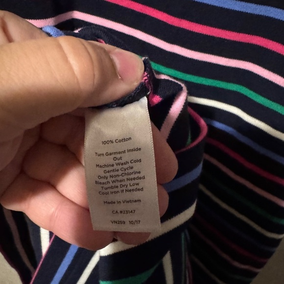 NWT Talbots Striped Short Sleeve Dress XS - Picture 4 of 5